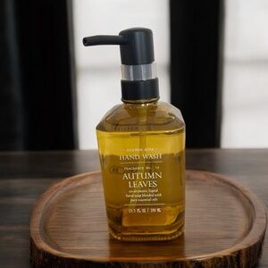 Aroma Aria Autumn Leaves Hand Wash 13.5 oz Glass Bottle | Fall Seasonal Soap